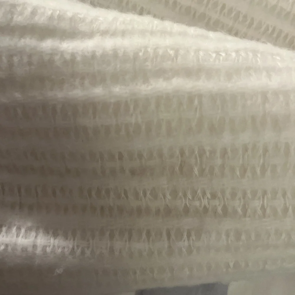 Vtg White Waffle Weave Blanket Embroidered Floral Rose Satin Trim Queen Size